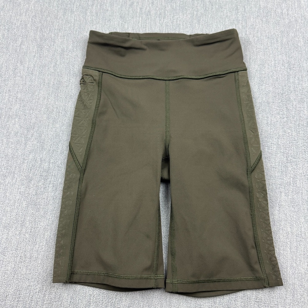 Lululemon Shorts Womens 2 Green Strength & Sweat 8" Athletic Running Yoga Active